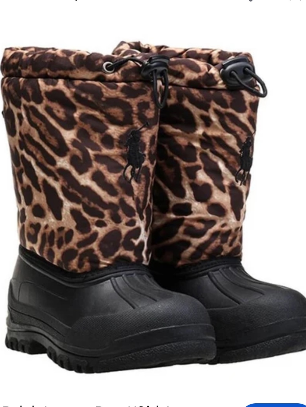 Polo Ralph Lauren Kids Leopard Print Snow Boots - Brown & Black